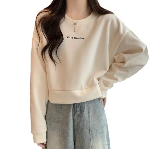 欧米の帽子のない短い服の女性の韓国版はゆったりしています。