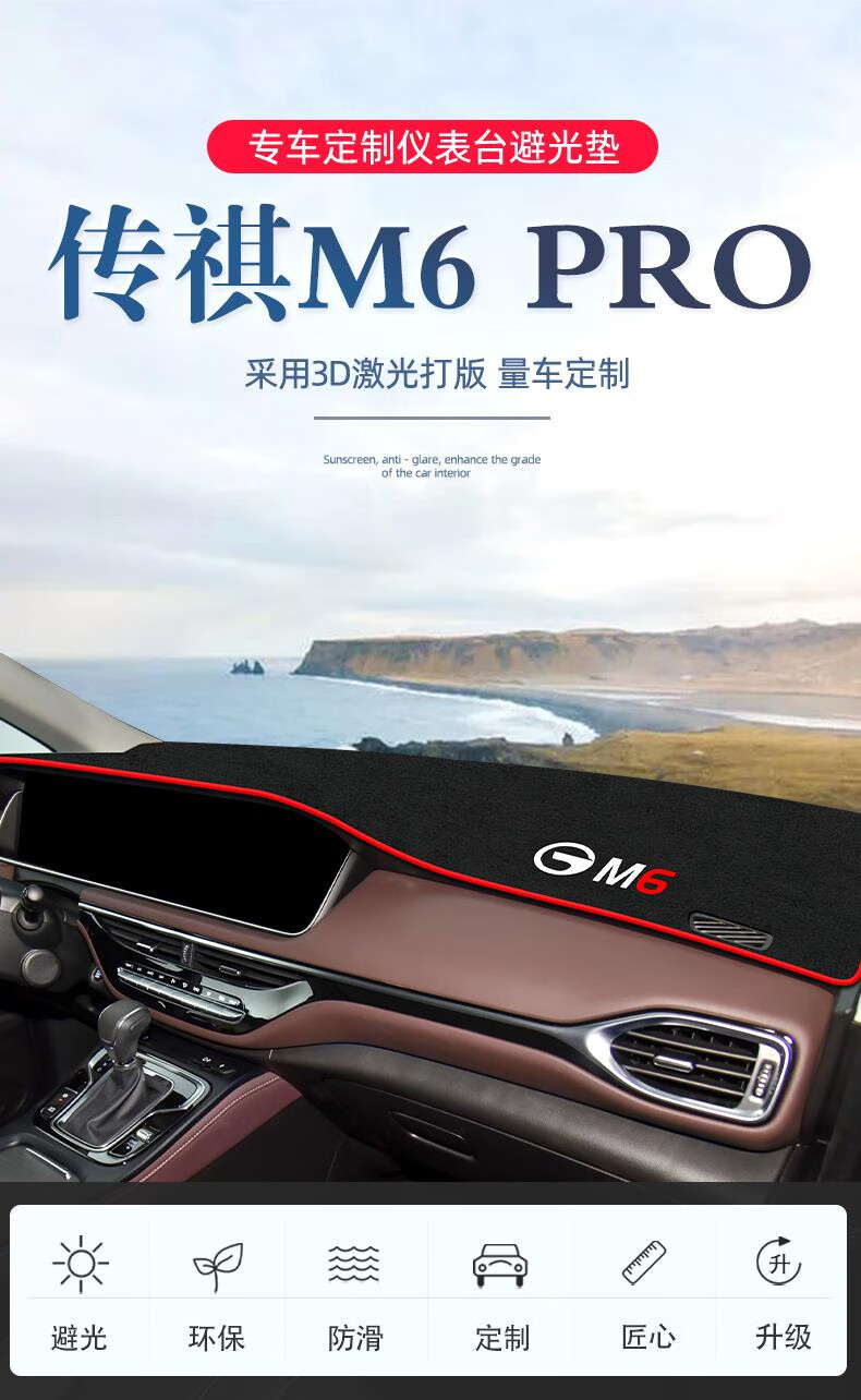 Suitable for 23 Models of Gac Trumpchi M6, Special Anti-Glare Mat Pro for the Center Console, Sun Protection for Gm6, Heat Insulation