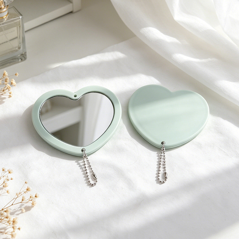 Rotar el amor mini portátil espejo de doble cara espejo de alta definición del dormitorio de maquillaje espejo colgante espejo pequeño image 14