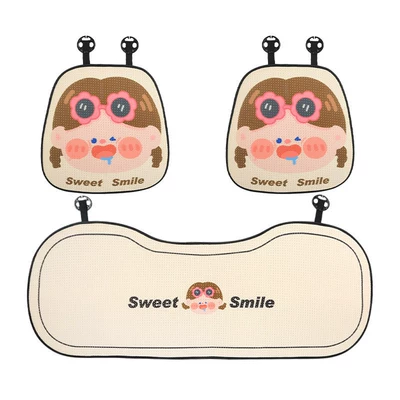 Seat cushion, seat cover, Seat Covers, Universal for All Seasons - ice-silk-plus-size-set-3-piece