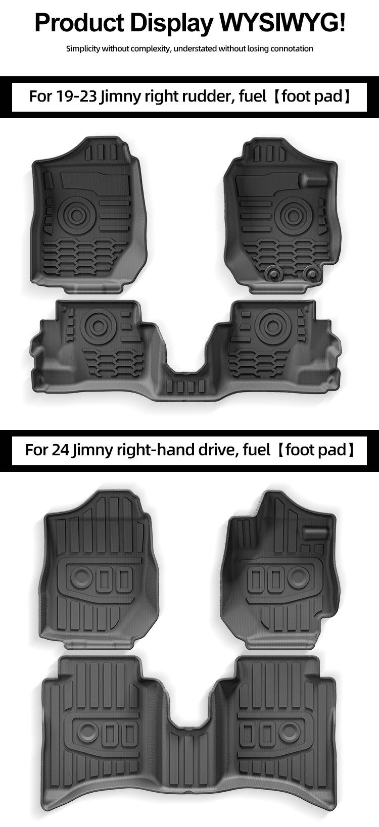 Suitable for 19-25 Suzuki Jimny Jimny Car Floor Mats, Special Car-Specific Environmentally Friendly and Dirt-Resistant Tpe Floor Mats