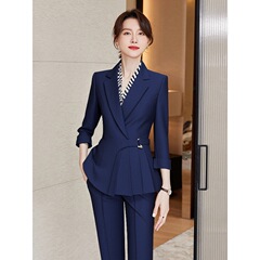 职业西装套装女秋冬款气质收腰案场客服接待前台工装珠宝店工作服