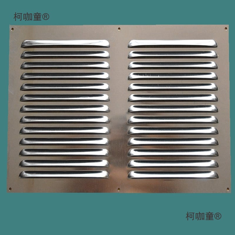 不锈钢铁铝百叶窗外墙通风排出风口防雨风罩透气冲孔散热格麦太保