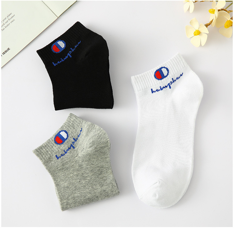 Mens Ankle Socks - Cotton Athletic Socks Breathable Black  White Classic Fashion 51020 Pairs