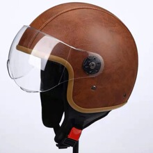 哈雷头盔皮盔电动摩托车骑行头盔男女四季通用可爱夏季防晒安全帽