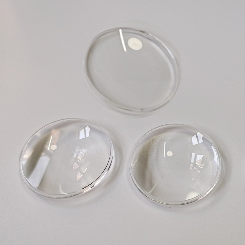 厂家直供75mm亚克力双凸子母镜镜片高清透镜中学科教小实验凸透镜