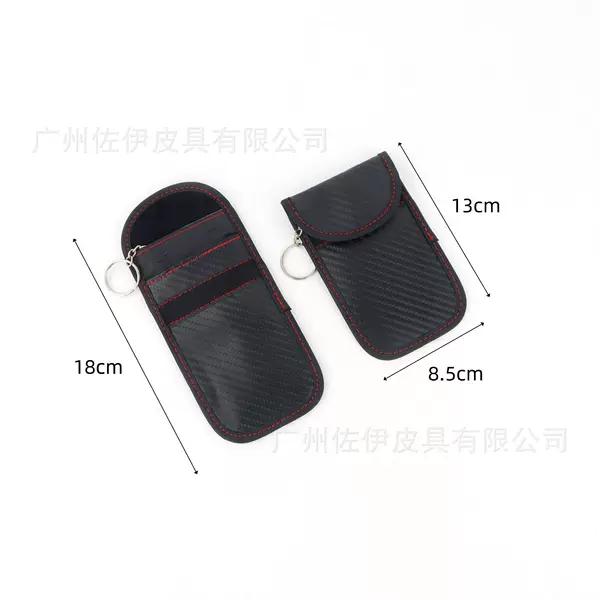 Amazon Foreign Trade RFID Signal Shielding Bag Car Key Shielding Cover Carbon Fiber Anti-Scan Antimagnetic Card Bag