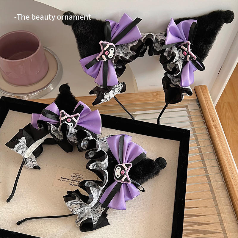 Lolita Kulomi Princess Headwear Cute Headband Photo Decoration Headband Halloween Hair Accessories Anti-moisture Hairpin Women