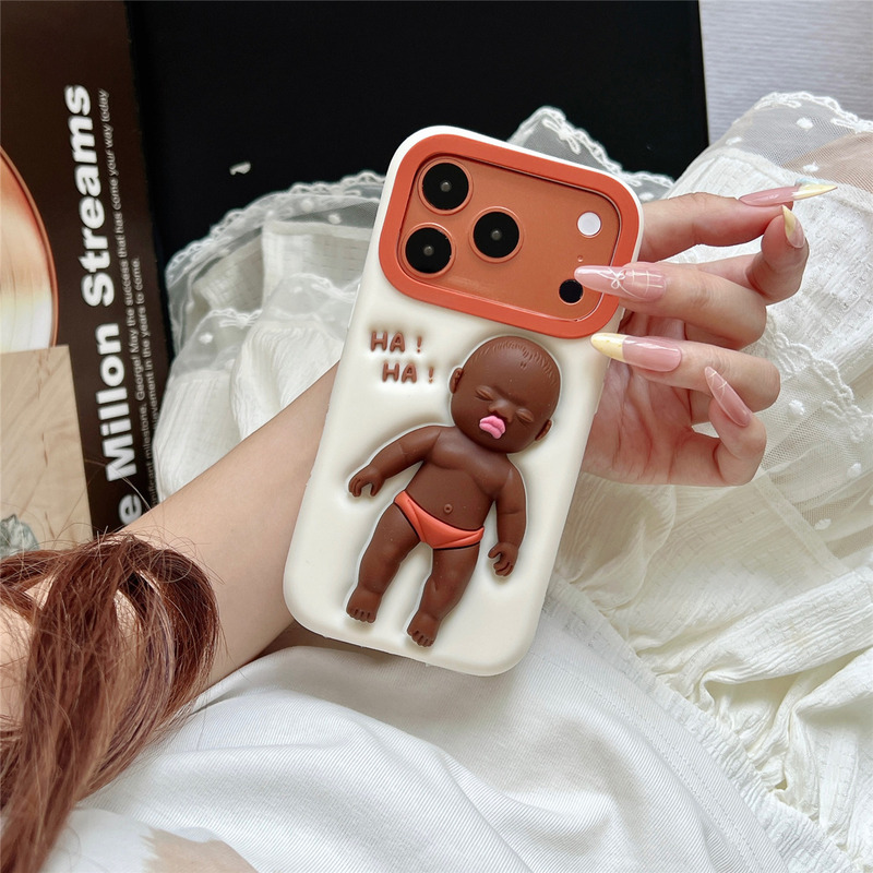 Cartoon stress-relief Natasha silicone phone case for iPhone 17 Pro Max, soft protective cover for Apple 15 and 13 Cartoon stress-relief Natasha silicone phone case for iPhone 17 Pro Max, soft protective cover for Apple 15 and 13