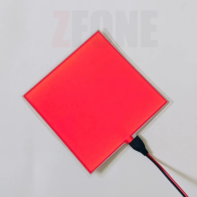 Cuttable Led Light-Emitting Sheet Ultra-Thin Light-Emitting Board Cold Light Sheet Battery Type Light Guide Plate Backlight Plate Flexible Light Board 12V (Cold light sheet) - with-battery-box-5cm5cm-bright-red