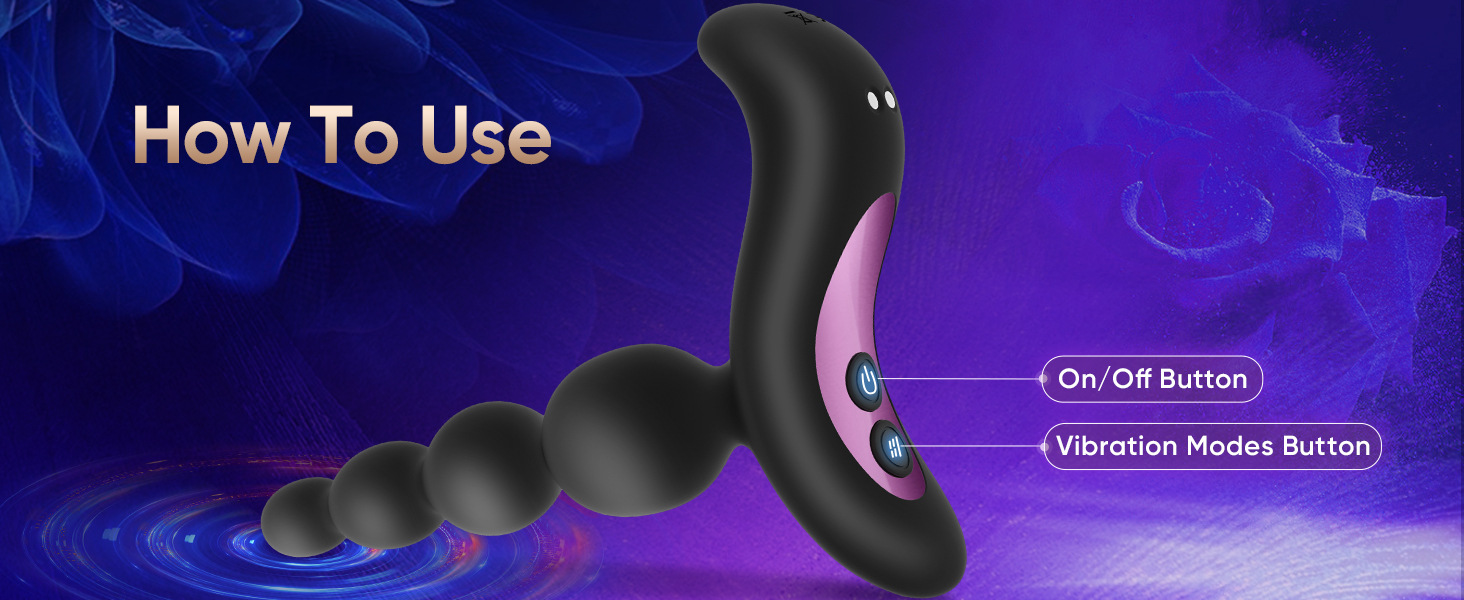 Rechargeable Vibrating Anal Plug with 10 Frequencies, Silicone, Black — detail image 12