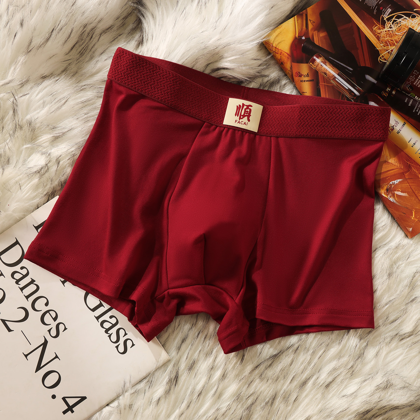 Pantalones rojas deportivas masculinas antibacterianas de alta calidad para hombres, pantalones cortos de ángulo plano para hombres, pantalones de hombre