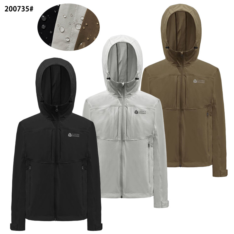 Travel light and thin breathable solid color waterproof hoody