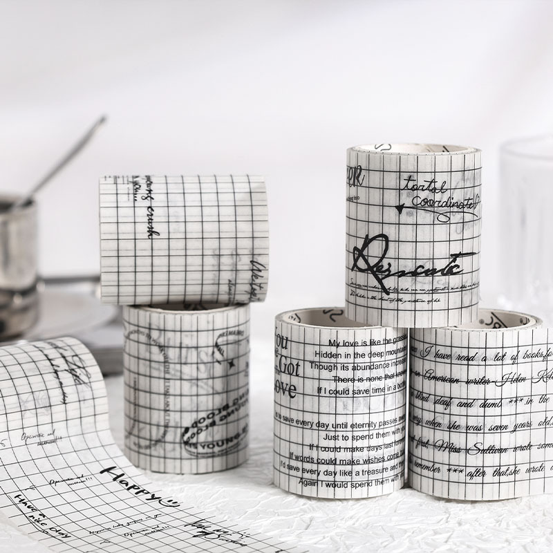 Conjunto de cinta adhesiva de papel de tono británico DIY mano de cuenta de paisaje cinta adhesiva transfronteriza retrógrada inglesa y cinta adhesiva de papel