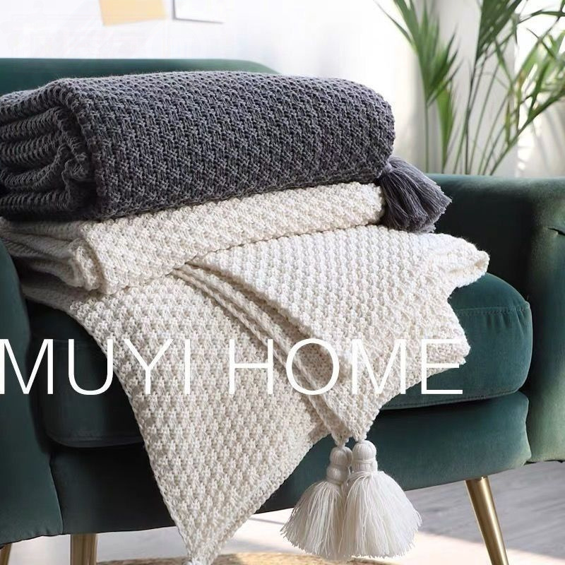 Nordic Sofa Throw Blanket Office Nap Blanket Tassel Knitted Wool Leisure Air Conditioning Blanket Free Shipping Wholesale Factory Nordic Sofa Throw Blanket Office Nap Blanket Tassel Knitted Wool Leisure Air Conditioning Blanket Free Shipping Wholesale Factory