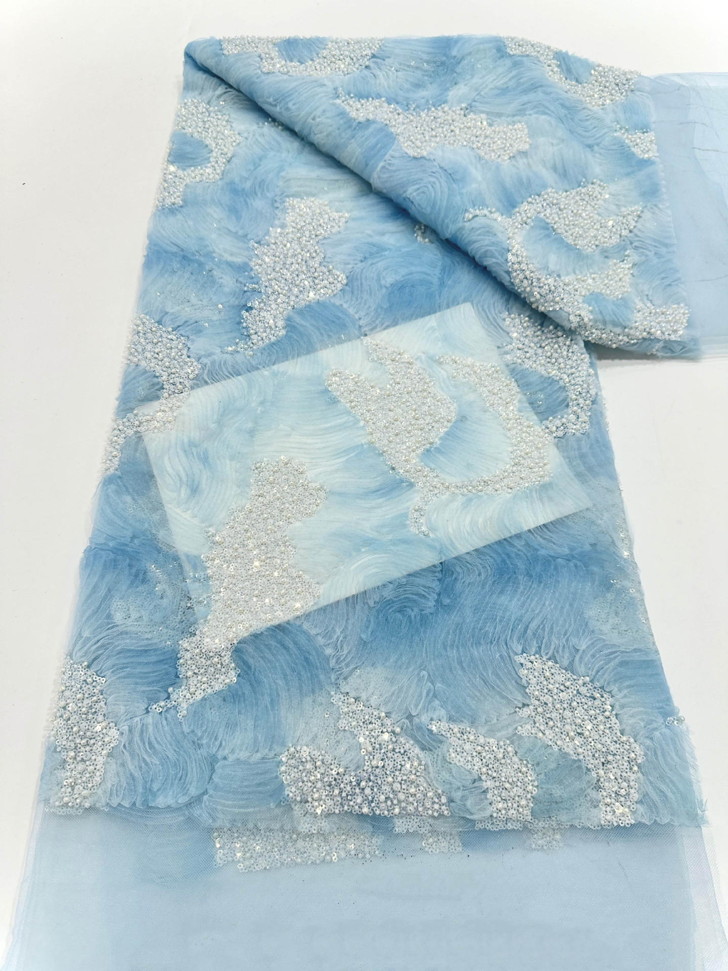 Tejido de encaje bordado europeo vestido de alta calidad cheongsam cuentas sequillas tela bordada tela de encaje image 12