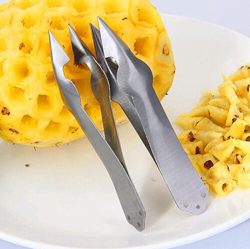 Pineapple Peeler Stainless Steel Eye Clamp Pineapple Knife Seed Peeler Fruit Sugar Cane Peeling Knife Tool
