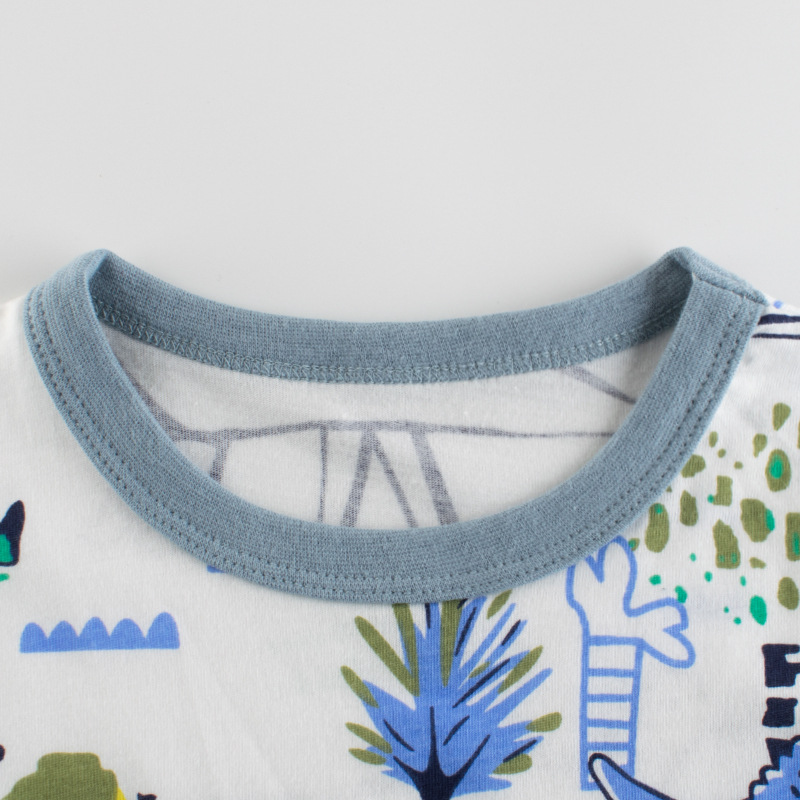 27 niños ropa infantil verano nuevo estilo coreano Camiseta de manga corta para niños dinosaurio dibujos animados ropa de bebé ropa para niños