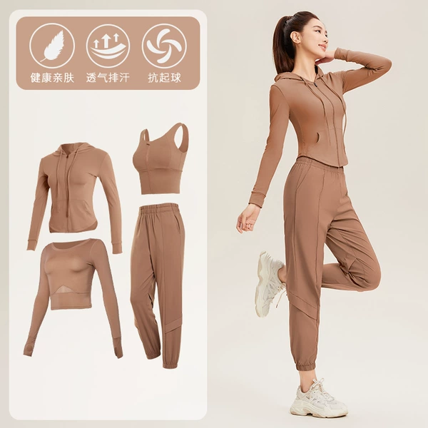 Long-sleeve, chestnut set, 4 piece set