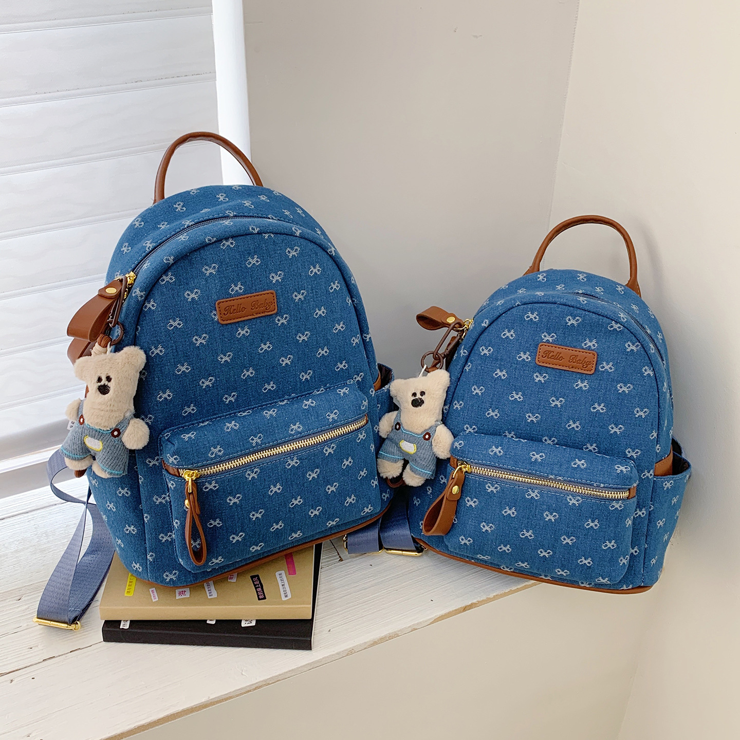 Mochila de moda coreana para mujeres, mochila de estilo extranjero, mochila de estudiantes de arco encantadora, 2026 nueva mochila de mujer transfronteriza