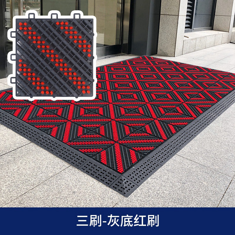 업그레이드된 암호화된 3개의 브러시(회색 배경에 빨간색 브러시)