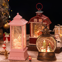 圣诞节装饰品摆件风灯圣诞老人雪人儿童生日礼物店铺场景布置礼品