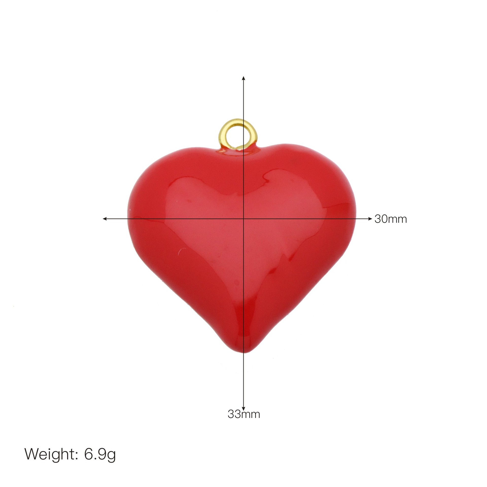 8g Weight Pendant Jewelry Making Type 20*28mm, 25 * 29mm, 30*33mm Jewelry Making Size DIY Jewelry Accessories Classification 1 Piece Quantity Copper Material Cherry, Heart Shape Pattern Enamel Design Simple Style Style 1 Piece 20*28mm 25 * 29mm 30*33mm Copper Cherry Heart Shape Pendant 8