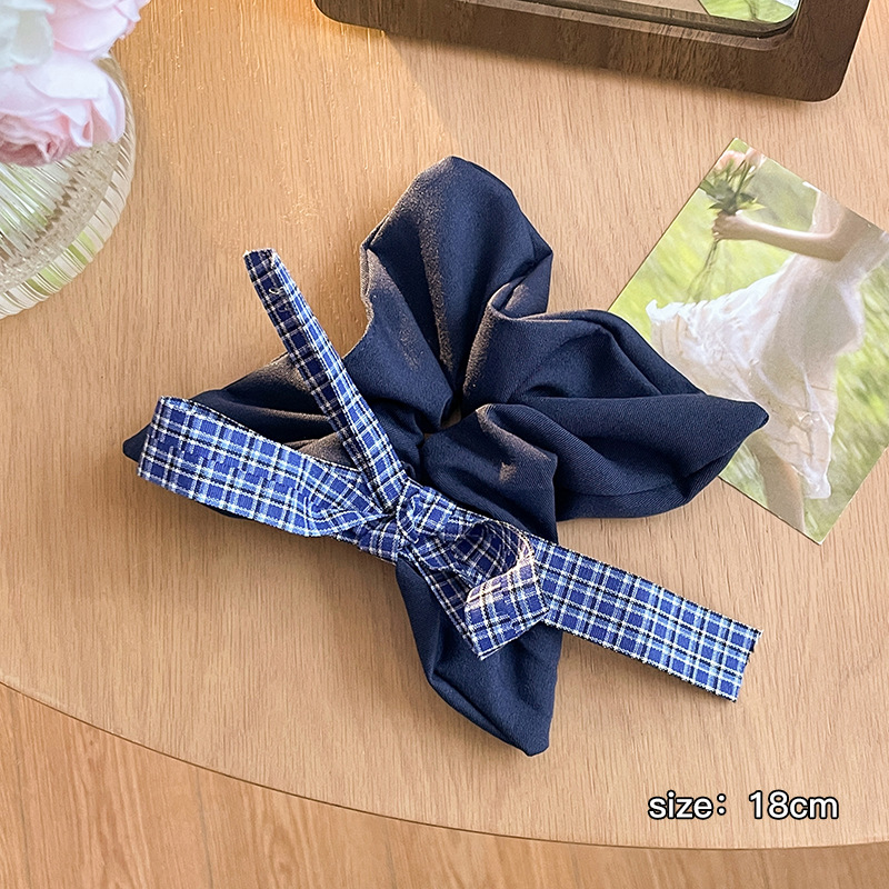 Pequeño, fresco y dulce, lazo para el cabello de intestino grueso, linda cuerda para el cabello a cuadros, atmósfera coreana, cuerda para el cabello, tocado de goma