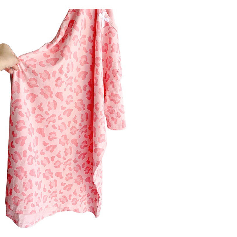 Vestido de ropa de padre-niño 2023 nuevo bebé niñas pijamas de verano falda niños verano estilo coreano leopardo impresión ropa de mujer