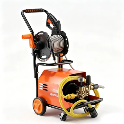 Rongba Household High-Pressure High-Power Cleaning Machine Car Washer 220V Booster Water Gun Powerful Floor Cleaning Tool Water Pump Gun (Car washing machine) - all-aluminum-motor-rb-f1282000w