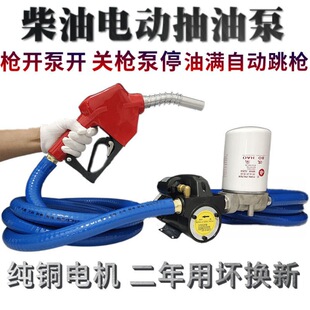 12V24V oil grab metering pump refueling gun self-sealing refueling machine with oil pump diesel oil gun 220V