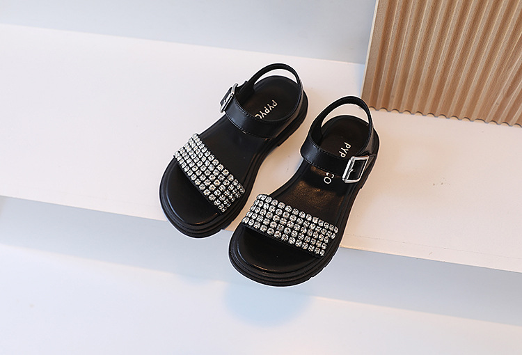 8089女孩子闪亮水钻公主沙滩鞋