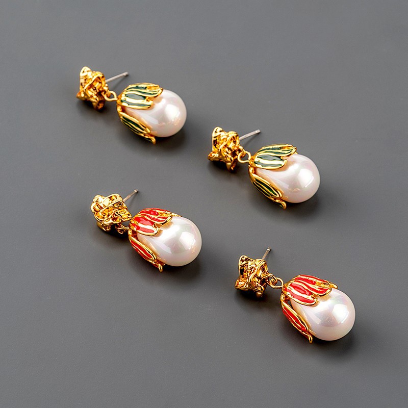 Genuine elegant enamel pearl