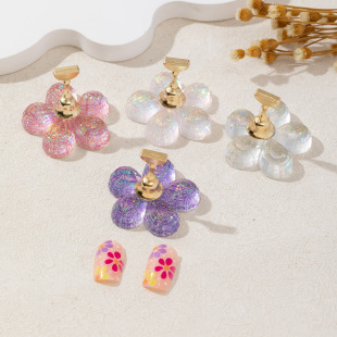 Cyber Celebrity Nail Art Nail Pieces Base Plum Blossom Phantom Sequins Magnet Beginner Nail Art Fixed Nail Pieces Nail Art Practice Nail Pieces