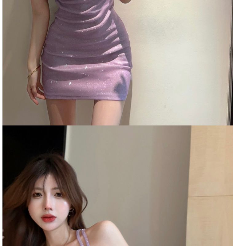 Summer Waist Bag, Hip Temperament, Socialite, Sweet And Spicy Dress, Shiny And Sparkling, Backless Strap, Suspender Skirt, Children_ecoleips.com