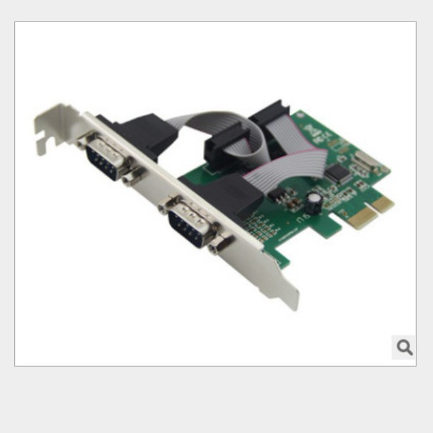 PCI-E转串口卡 2口RS232多串口卡 台式机工控 2个9针COM接口