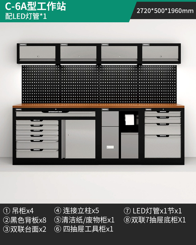 緑林ワークステーション多機能作業台修理鉄皮キャビネット自動車修理工具車ステンレス重型工具キャビネット|undefined