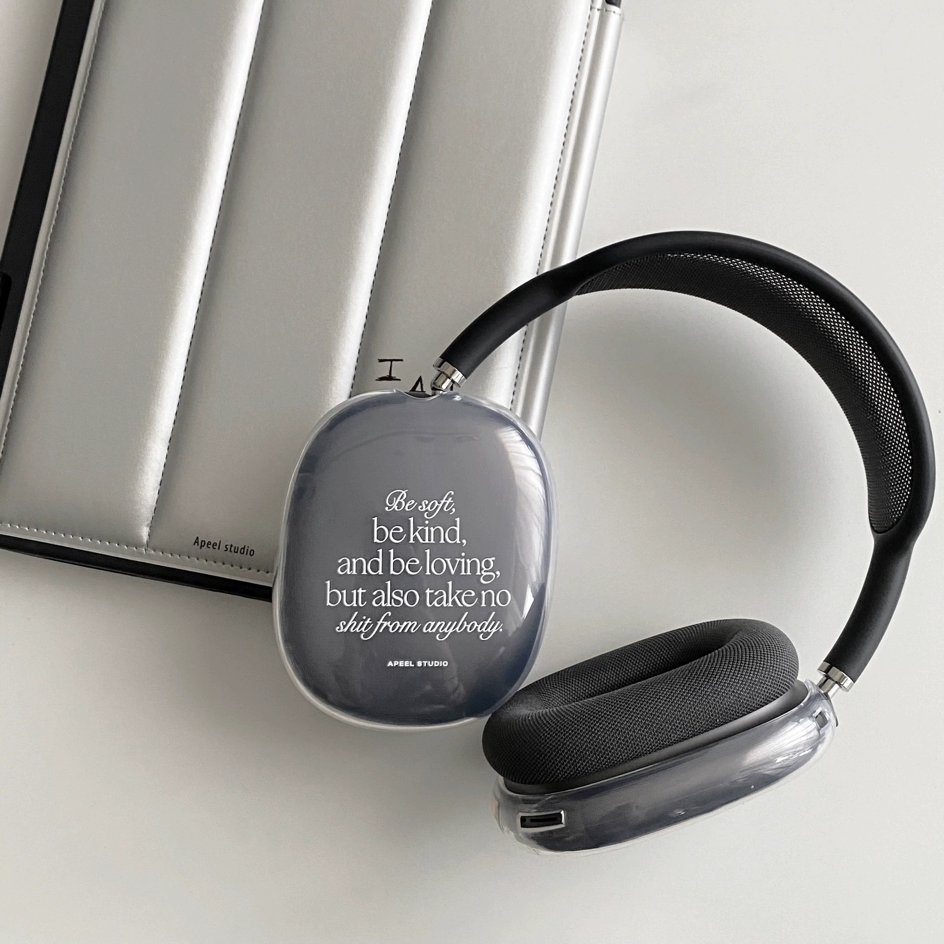 Совместимо с защитной крышкой для AirPods Max, DIY для наушников Apple Max, TPU прозрачный мягкий чехол