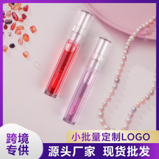 Cross-Border Export Gold Foil Transparent Color-Changing Lip Gloss Moisturizing Lip Gloss Without Logo Small Batch Factory Processing and Customization