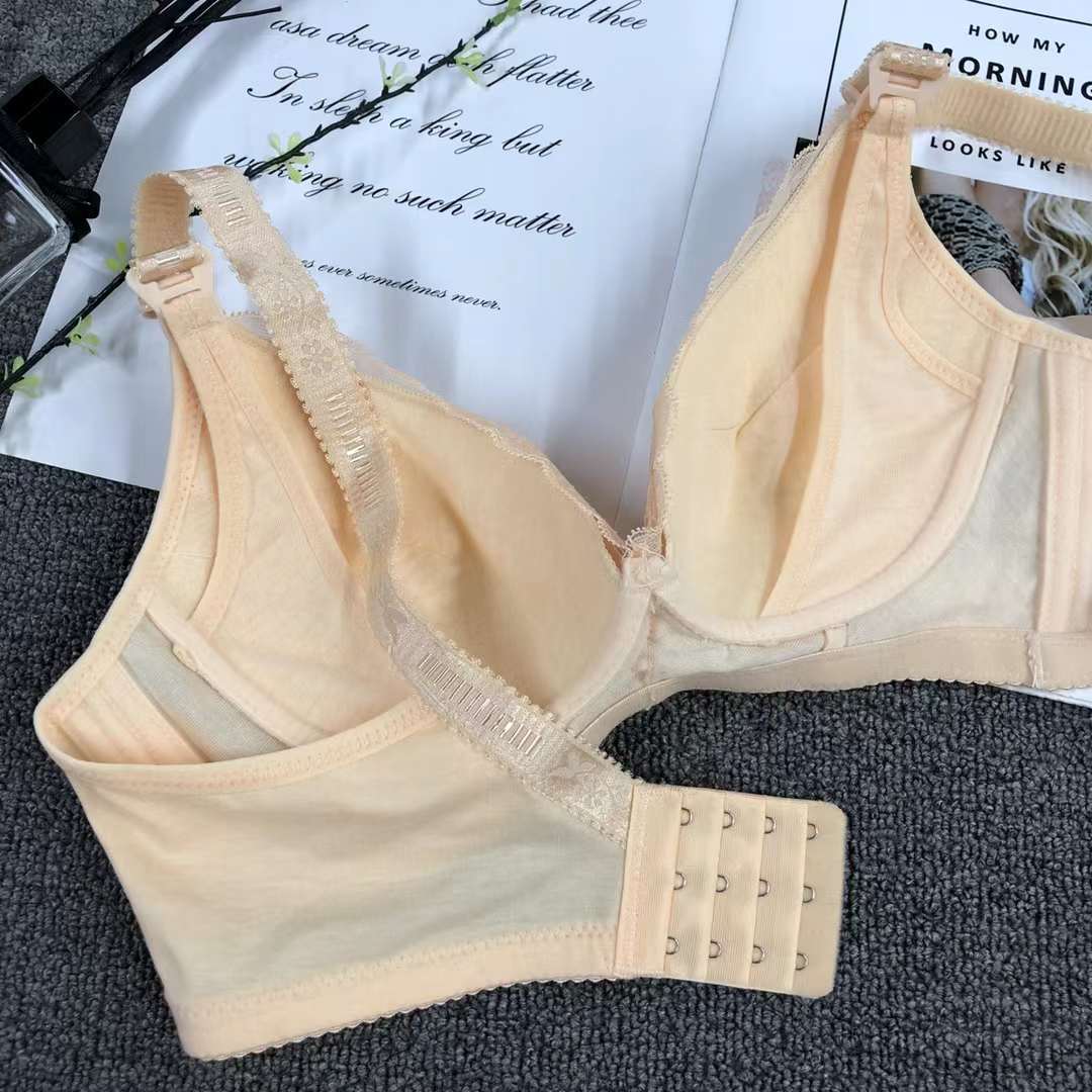 La hebilla delantera de las mujeres embarazadas sujetador de enfermería sin costuras de enfermería empuja hacia arriba anti-flacidez sujetador de taza grande ropa interior de enfermería taza delgada