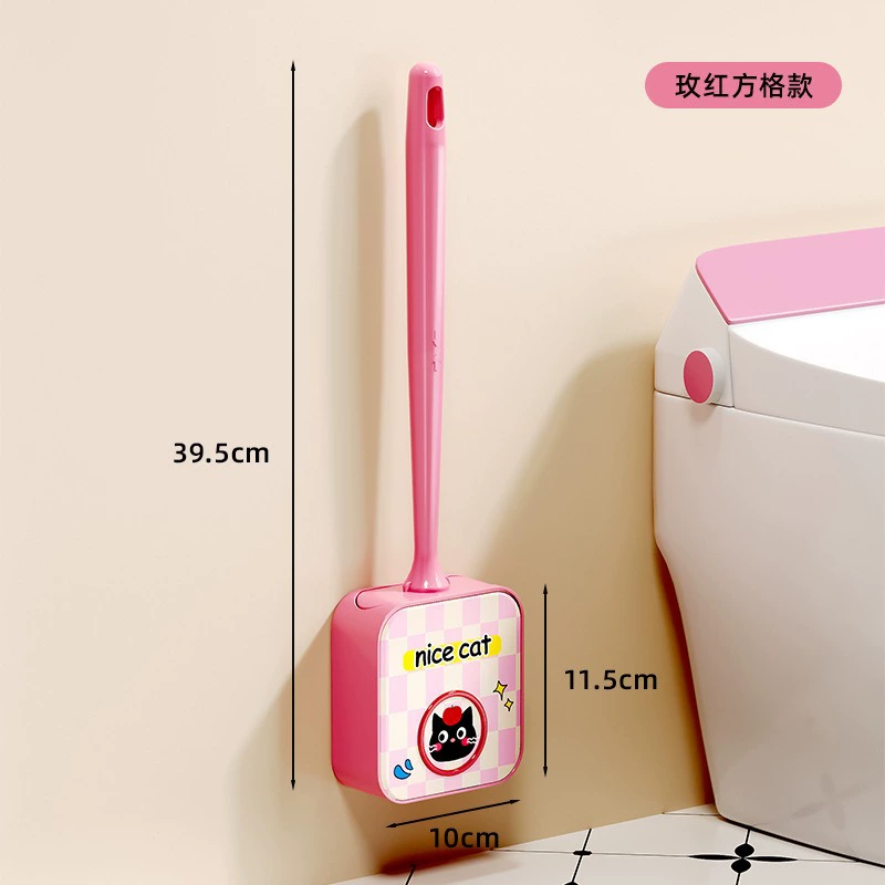 Silicone brush, plastic toilet