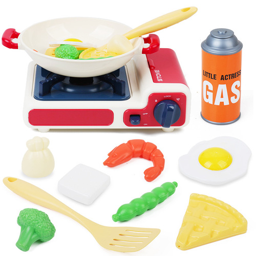 New foreign trade simulation gas stove home appliance series children's play house electric kitchen toy set light music