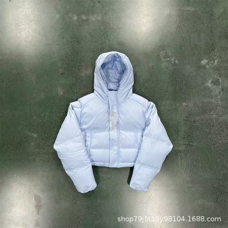 Trapstar フード付き冬用メンズコットンジャケット、ハイストリートスタイル、ショート丈、厚手、保温性、防風性、多ポケット|undefined