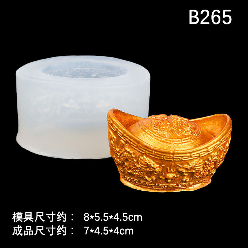 Jubao cuenca suerte bolsa de dinero lingote molde de silicona DIY personalizado hogar sala de estar Oficina recepción escritorio decoración molde
