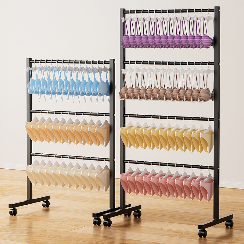 Underwear and Bra Display Rack, Shorts, Panties, Socks, Floor-Standing Clothes Rack, Clothes Drying Rod, Mall and Home Use, Movable Clothes Hanger
