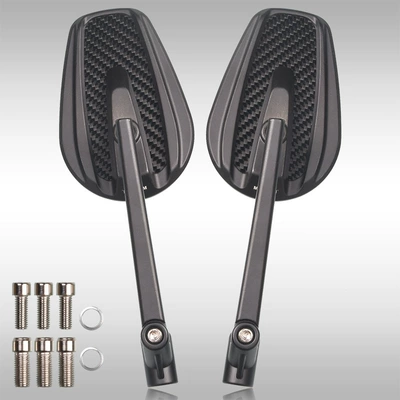 Suitable for No. 9 calf Motorcycle rearview mirror - carbon-fiber-oval-rearview-mirror