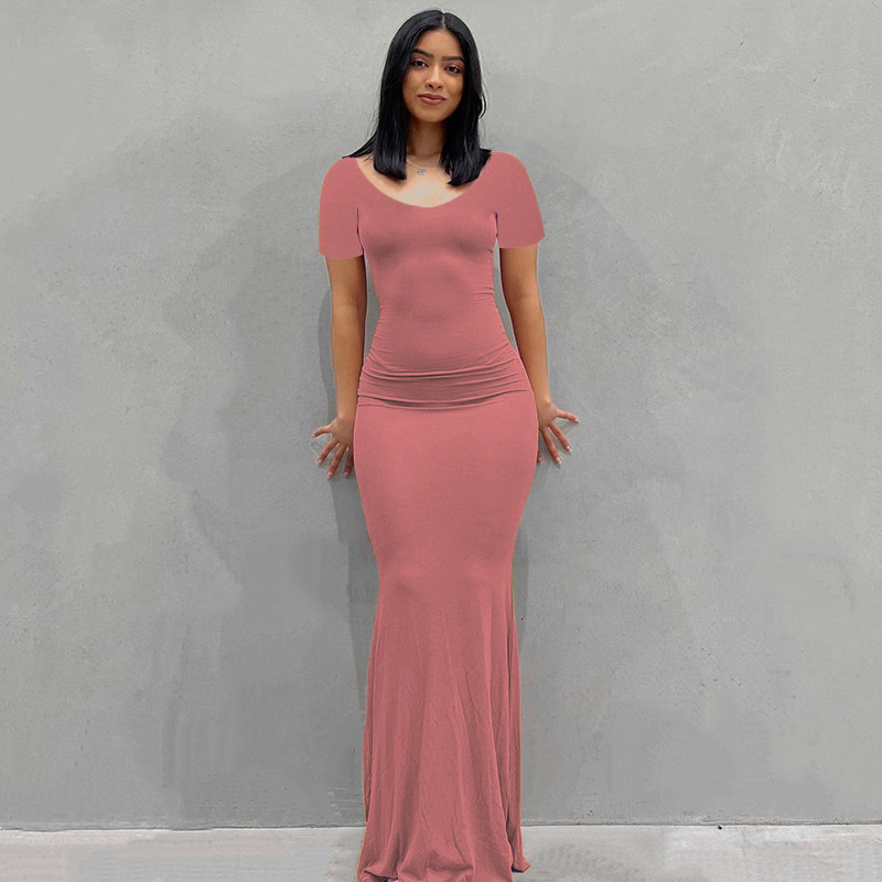 Europa y América transfronteriza nueva Kardashian desnata mono de las mujeres Vestido largo de comercio exterior casual SLIM-Fit de manga larga mono de casa image 21