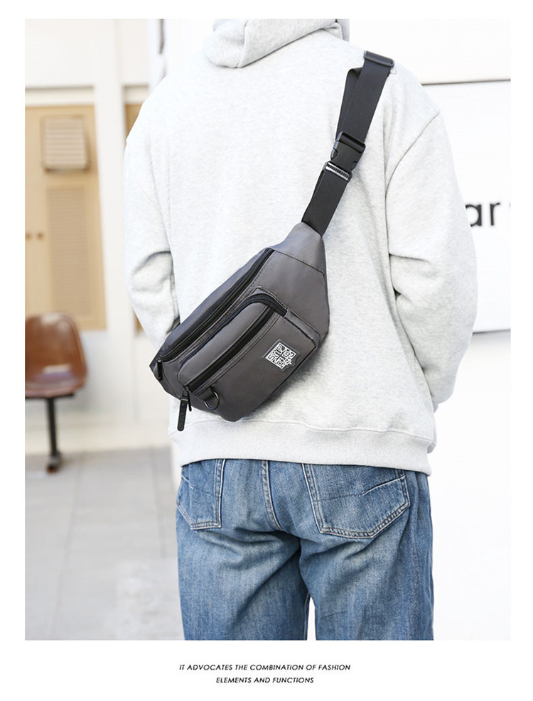 Men's Instagram trendy small bag, Japanese simple crossbody bag, men's backpack, trendy waist bag, single-shoulder bag, nylon crossbody bag undefined