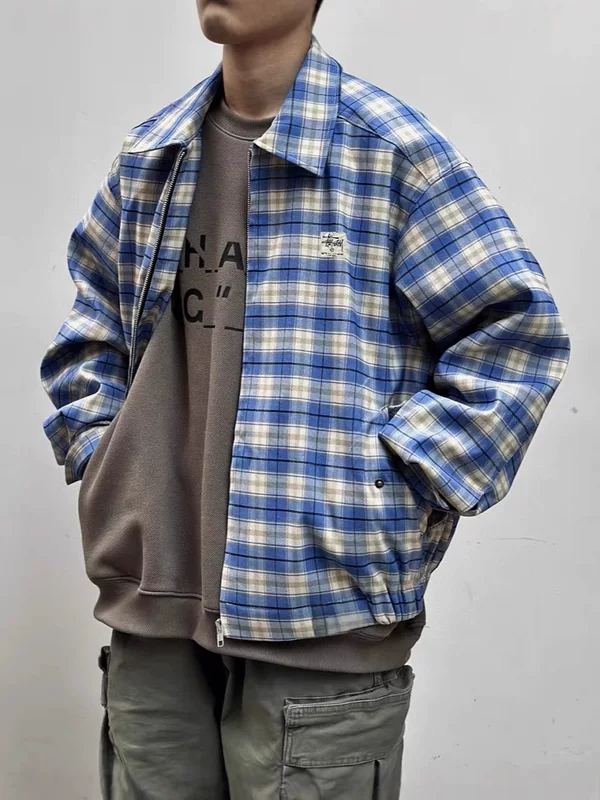 (Cross-border trading), blue colored jacket, American style
