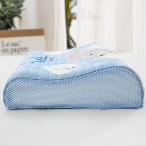 凉感丝乳胶枕成品 卡通乳胶枕枕头套儿童家用夏季冰丝乳胶枕批发